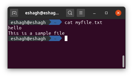 cat myfile.txt