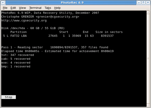 PhotoRec running.png